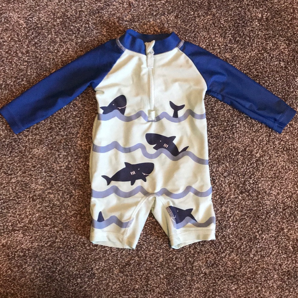 One piece rash guard swimsuit